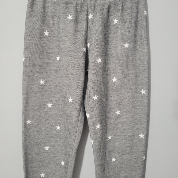 Wildfox Light Gray Football Star Print Pullon Jogger Pants - Picture 5 of 10